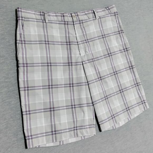 Nike Golf Dri-Fit Shorts Men's 40 x 12" Plaid Performance Stretch Lightweight - Picture 3 of 15